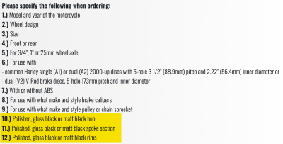 BLACK COATING Rick rim or center
