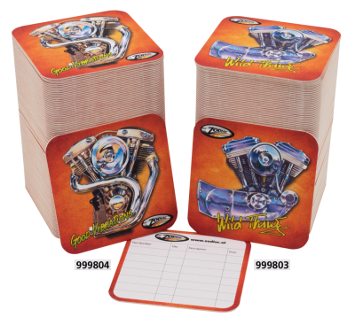 100pck Zodiac Sportster engine coasters (FR)