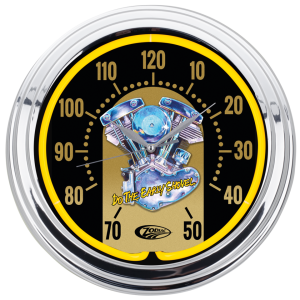 Zodiac "Shovelhead" Neon Clock 15" (FR)