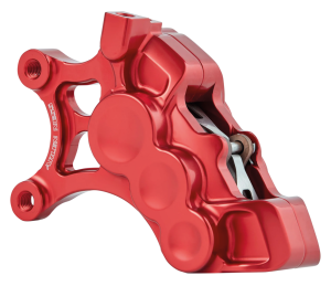 Left 6-piston caliper 14" red (FR)