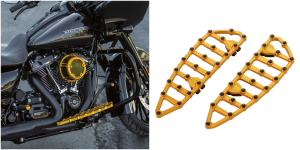 Ness MX Billet Floorboards - Gold (FR)