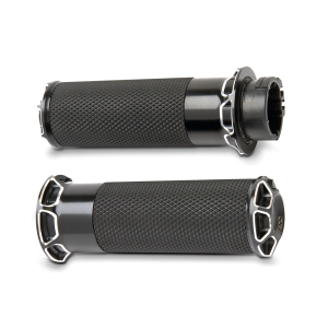 BEVELED FUSION GRIPS, CABLE, BLK (FR)