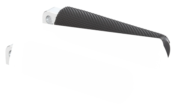 Knurled Fusion Footpegs - Black (FR)