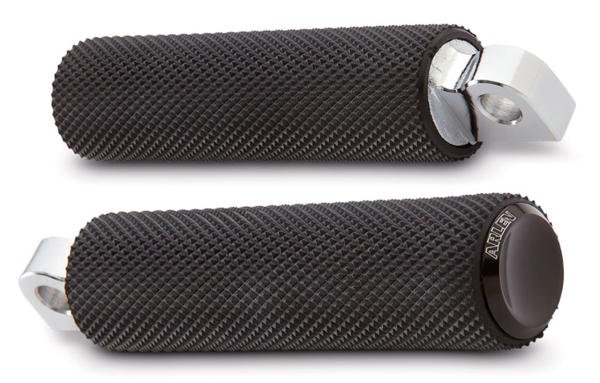Knurled Fusion Footpegs - Black (FR)