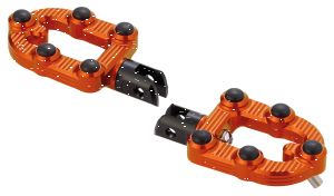 Ness MX Foot Pegs Orange No Mounts (FR)