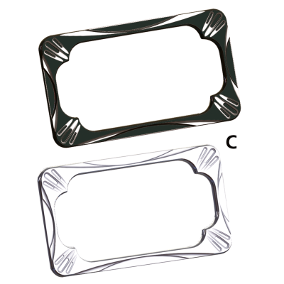 DEEP CUT LICENSE PLATE FRAME CHROME