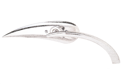 CHROME RAD-II MIRROR RIGHT (FR)