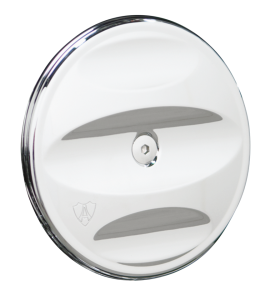 STG-I BILLET COVER, SCALLOPED CHROME (FR)