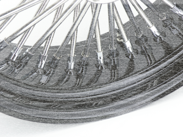 Black rim+hub Fat Daddy 17X6" 50 (FR)