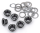 Set 6x Black disc buttons (FR)