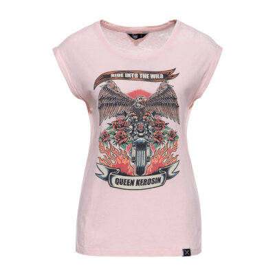 Queen Kerosin Ride into the wild t-shirt peachskin Size XS