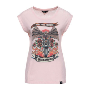 Queen Kerosin Ride into the wild t-shirt peachskin Size XS
