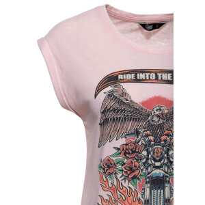 Queen Kerosin Ride into the wild t-shirt peachskin Size XS