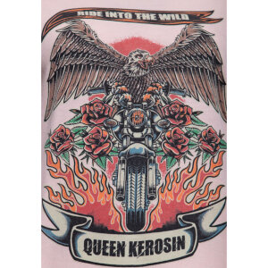 Queen Kerosin Ride into the wild t-shirt peachskin Size S