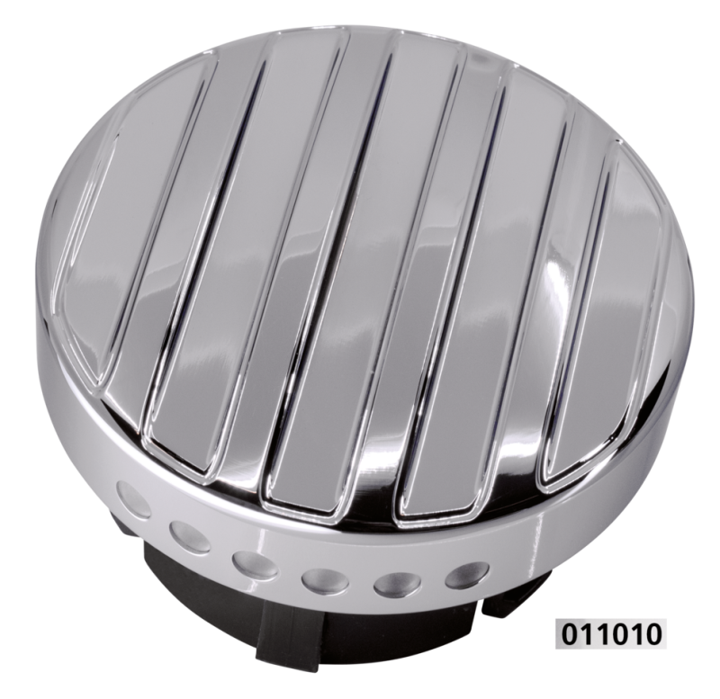 GZP chr ribbed LED fuel gauge cap 96-17 (ES)