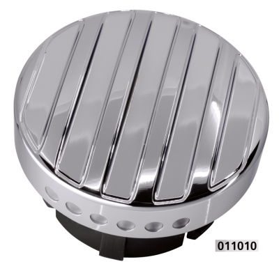 GZP chr ribbed LED fuel gauge cap 96-17 (ES)