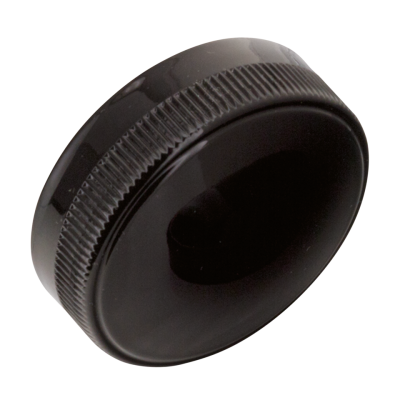 GZP Blk skirted gas cap coarse knurling