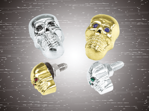 GZP Gold skull krommet small plain (ES)