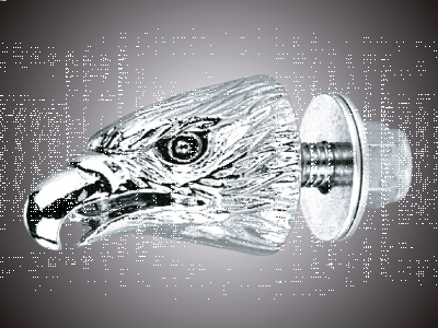 GZP Gold Eagle head krommet red eyes (ES)