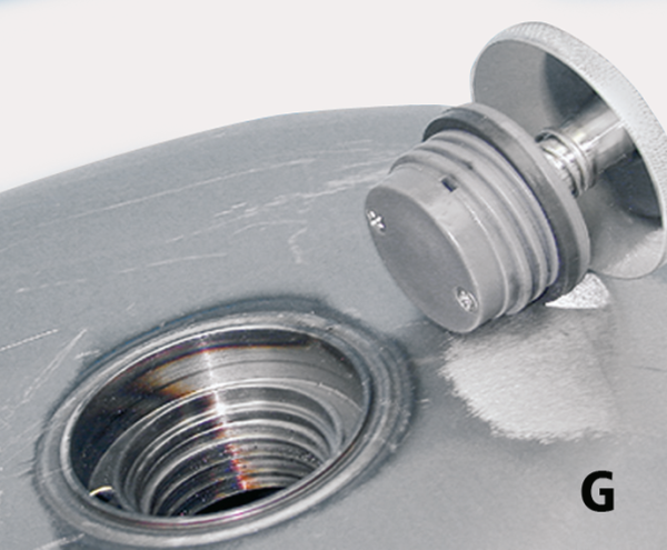 GZP 6" Str chopper gastank II w/screw bu (ES)