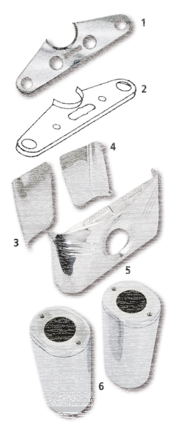GZP Upper cvr wide-glide Stainl.3 1/2" c (ES)
