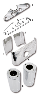 GZP Upper cvr wide-glide Stainl.3 1/2" c (ES)