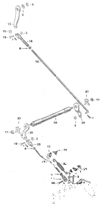 GZP chrome Rear brake rod BT37-57 (ES)
