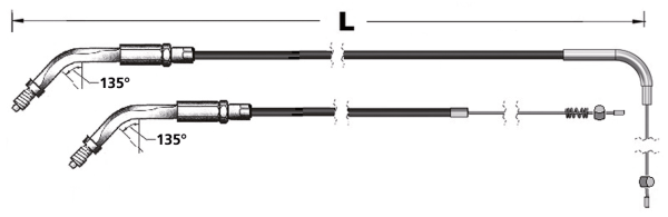 GZP Throttle cable BCC HSR85 LN41" (ES)