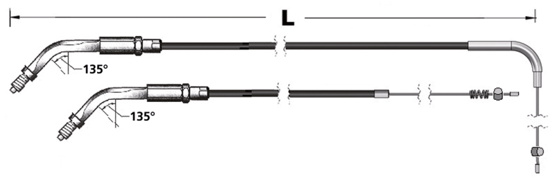 GZP Idle cable ClearCoat HSR86 LN=37" (ES)