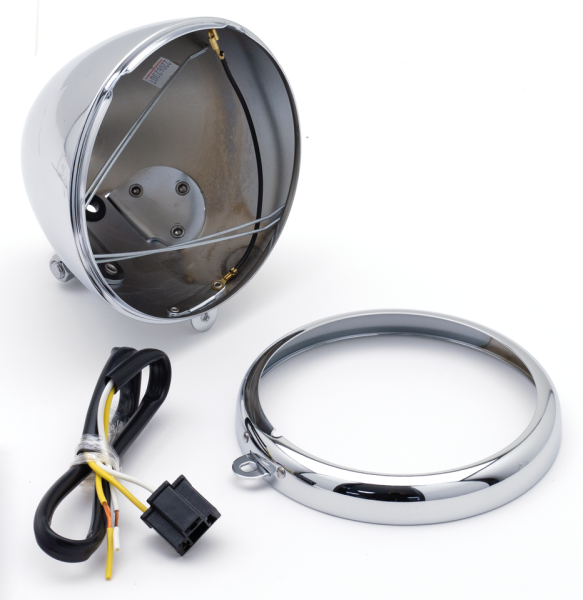 GZP Headlight shell+rim 6" bottom mou (ES)