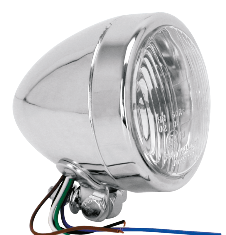 GZP Chrome headlight 4.5" bottom mnt T (ES)