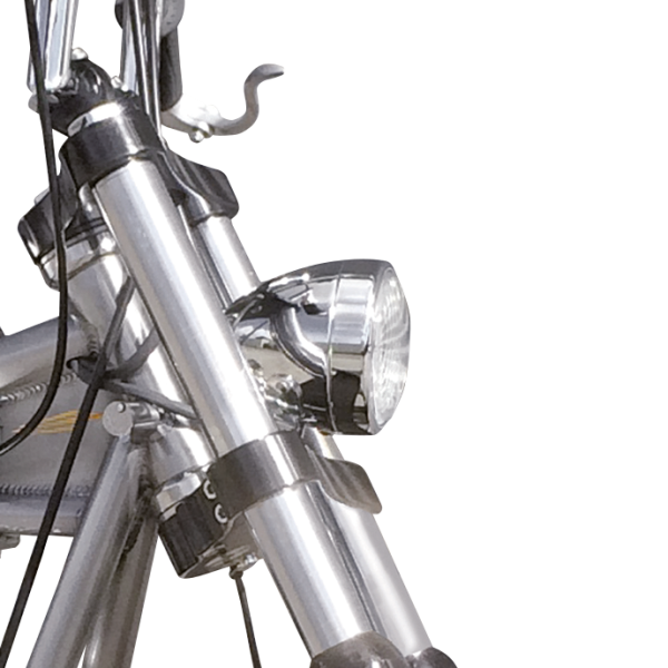 GZP Chrome headlight 4.5" bottom mnt T (ES)