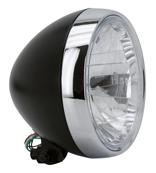 GZP Black 7" headlight w/chrome bezel EU (ES)