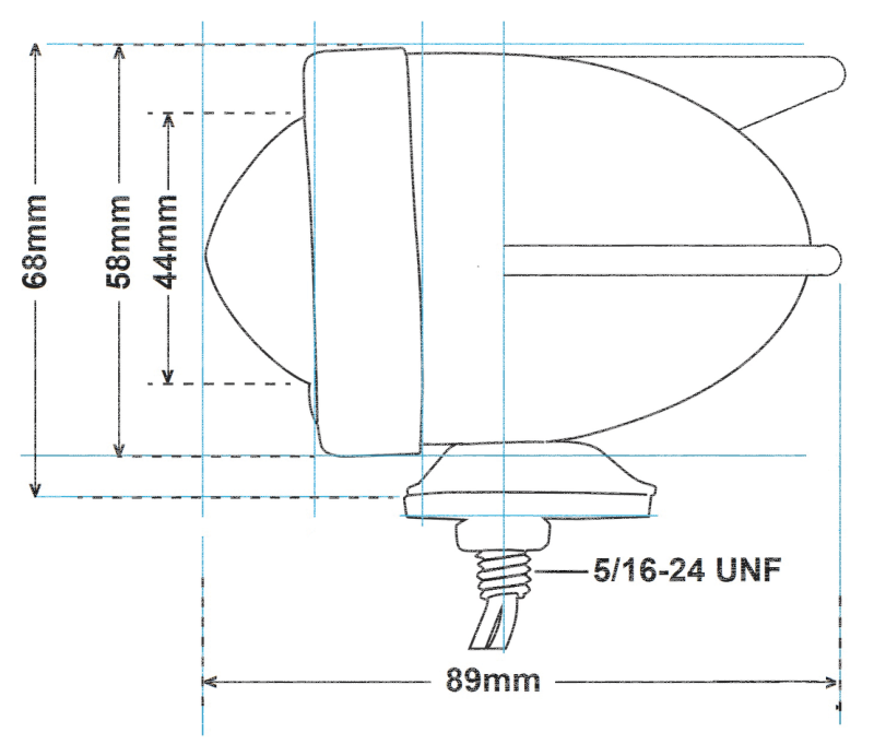 GZP 3 winged bullet light red single fil (ES)