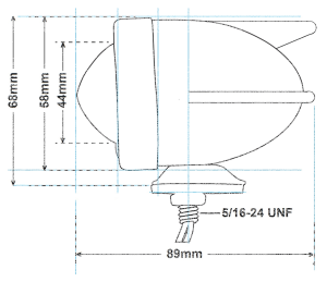 GZP 3 winged bullet light red single fil (ES)
