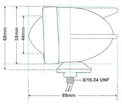 GZP 3 winged bullet light red single fil (ES)