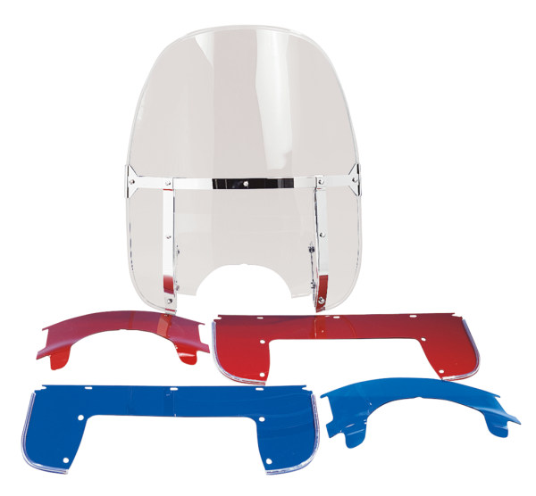 GZP Windshield kit FL60-84 clear w/red l (ES)