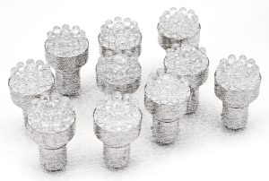 GZP 10pck LED bulb 12V amber Single (ES)