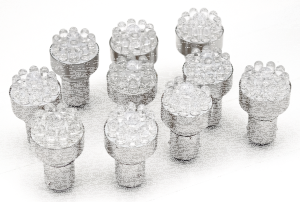 GZP 10pck LED bulb 12V BAY15D clear dual (ES)