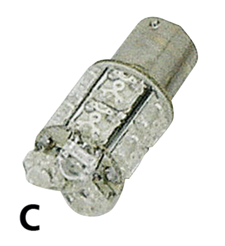 GZP 360 DEGREE 13 X LED BULB RED BA15S (ES)