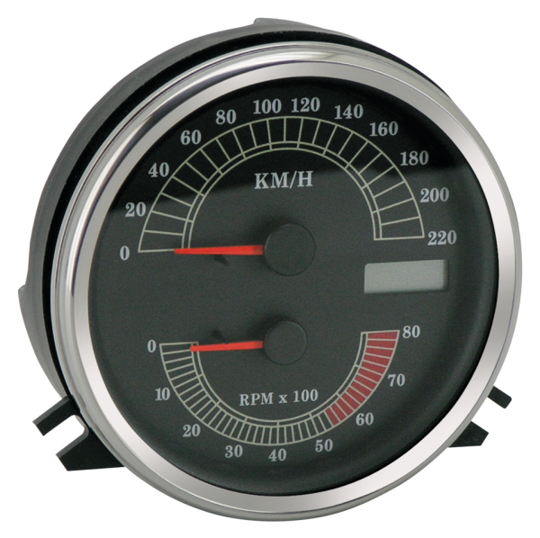 GZP Black Speedo/Tacho kit KMH (ES)