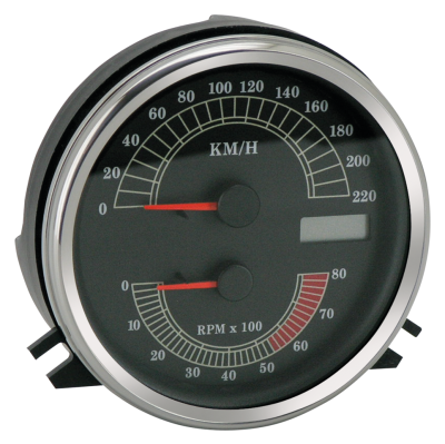 GZP Black Speedo/Tacho kit KMH (ES)