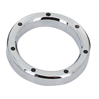 GZP Chrome&Black Dimpled billet bezel 2"