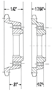 GZP 22T sprocket 1/2" offset BT86-06