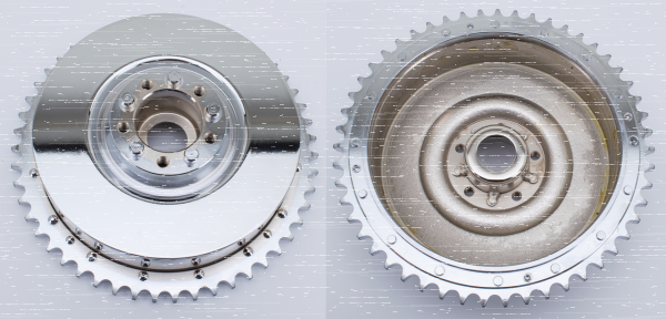 GZP chrome rear brake drum assy BT37-57 (ES)