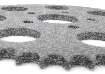 GZP Rear sprocket Black 47T. XL86-99 (ES)