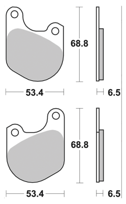 SBS HF Brake Pads FX/XL 77- Front