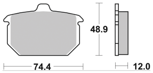 SBS HF Brake Pads FL/FX/XL 82-up