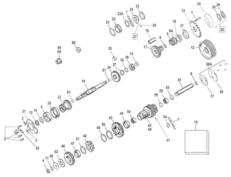 Bearing, gearbox mainshaft 41up # 9020 (ES)