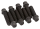 Black 12-Pnt screws 1/4-24 set/8 (ES)